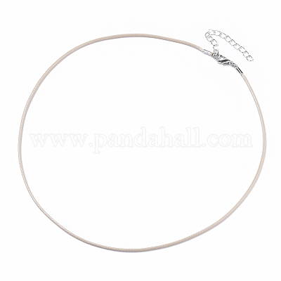 Воском хлопка ожерелье шнура материалы MAK-S032-1.5mm-B15-1