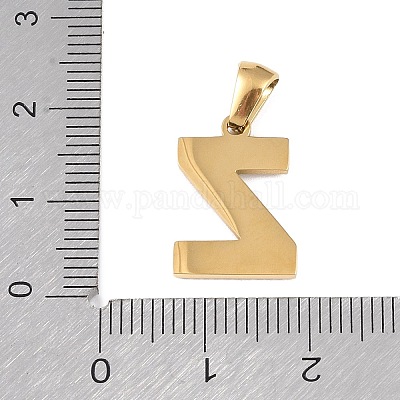 Подвески с алфавитом из натуральных белых ракушек STAS-M338-02G-Z-1