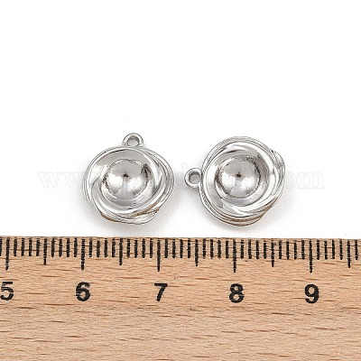 Оправы для подвесок из нержавеющей стали 304 в виде кабошонов STAS-L303-32P-1