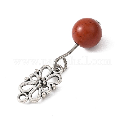 Природные красной яшмы подвески PALLOY-JF04708-1