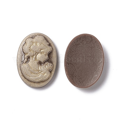 Кабошоны из непрозрачной смолы камеи RESI-C016-01A-1