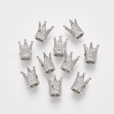 Стойки обшивки латунь кубического циркония бусы ZIRC-S034-02P-1