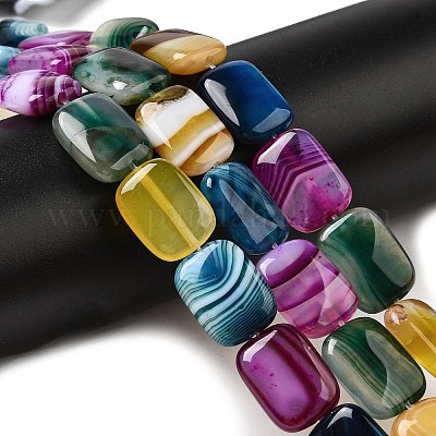 Натуральные полосатые агатовые / полосатые агатовые бусинки G-B137-B01-01-1