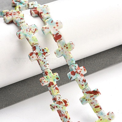 Синтетические бирюзовые бусины G-H060-01E-1