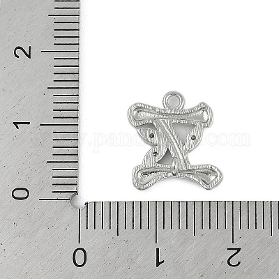 Латунные хрустальные стразы буквы звенья соединительные подвески&nbsp;KK-S395-06P-I-1