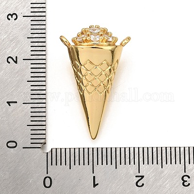 Латунные микро проложить кубического циркония подвески KK-K401-24G-1