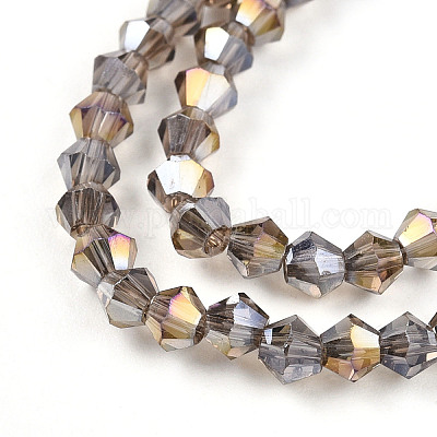 Прозрачные стеклянные бусины гальваническим пряди EGLA-A039-T3mm-B30-1