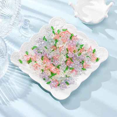 50шт прозрачные акриловые подвески PALLOY-FS00038-01-1