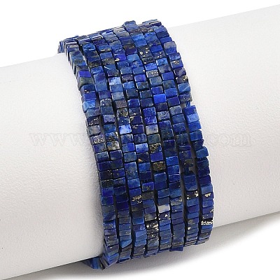 Нитки бусины из натурального ляписа-лазури G-K399-B09-01-1