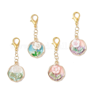 4 шт. 4 стиля подвесок из сплава эмали HJEW-JM03932-1