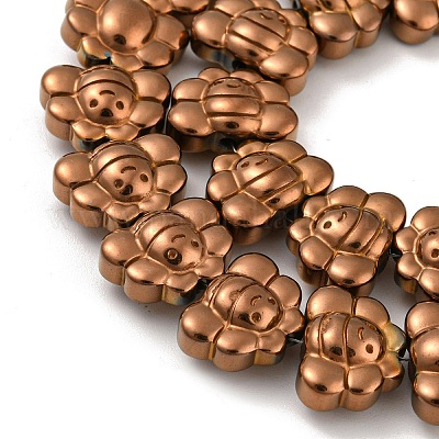 Гальванические нити из синтетических немагнитных гематитовых бусин G-Z032-D02-05G-1