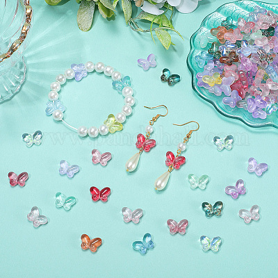 200 шт. прозрачные стеклянные бусины для выпечки GLAA-PA0001-13-1