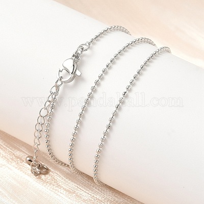 Цепочки из латунных шариков толщиной 1.5 мм NJEW-Z097-03P-1