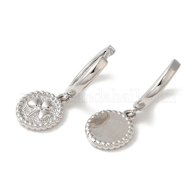 Латунные серьги обруча EJEW-B062-41P-1