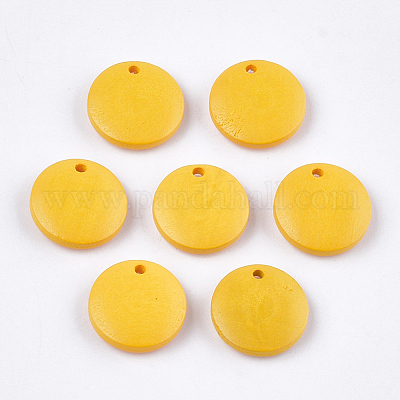 Расписные деревянные подвески WOOD-T021-16G-1