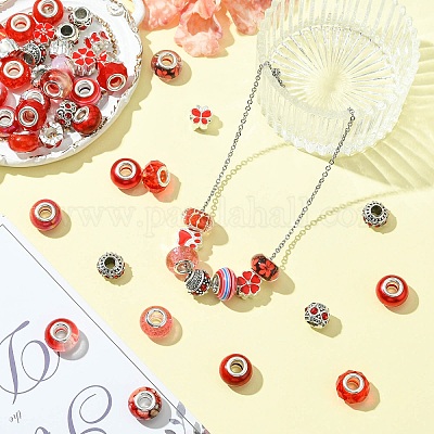 50шт смоляные европейские бусины RESI-CJC0050-01C-1