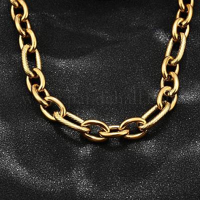 Ожерелья из нержавеющей стали 304 с цепочкой из троса NJEW-R023-11G-1