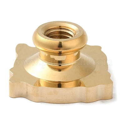 Геометрическая цветочная рамка из латуни AJEW-H149-01G-01-1