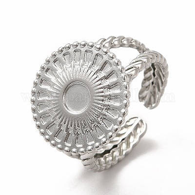 Устойчивая к потускнению нержавеющая сталь 304 с открытыми манжетами RJEW-B027-24P-1