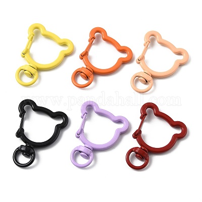 14 шт. окрашенных распылением экологически чистых застежек-карабинов из сплава FIND-FS0004-59-1