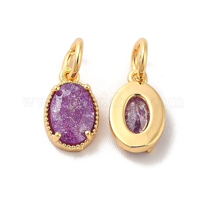 Настоящие 18к позолоченные латунные подвески с микропаве и кубическим цирконием KK-M243-07G-05-1