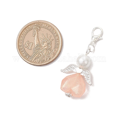 Акриловые подвески в форме сердца ангела HJEW-JM03655-03-1