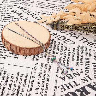 Браслет-слайдер из нержавеющей стали / изготовление браслетов боло MAK-CJ0002-02-1