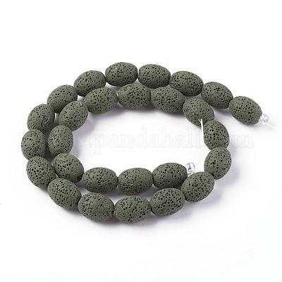 Бусы из натуральной лавы&nbsp;G-F671-03B-15-1