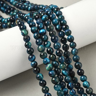 Нити из натурального тигрового глаза класса B G-F591-18-6mm-02-1