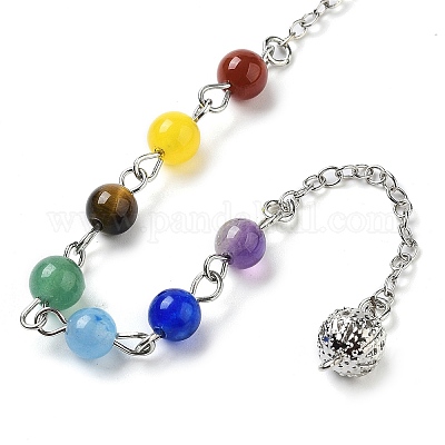 Природный зеленый авантюрин шестиугольные заостренные биолокационные маятники G-P552-05P-07-1