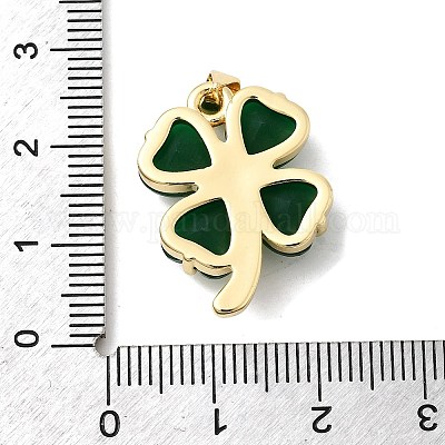 Латунь стекло кулоны KK-H529-40G-02-1