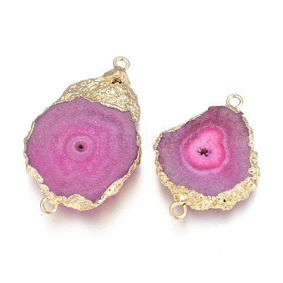 Гальванические соединители с естественным солнечным агатом G-P001-19A-1