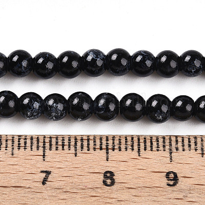 Выпечка окрашенные стеклянные бусины пряди DGLA-N003-4mm-A10-1