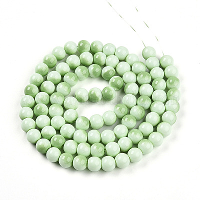 Выпечка окрашенные стеклянные бусины пряди X1-DGLA-N012-10mm-04-1