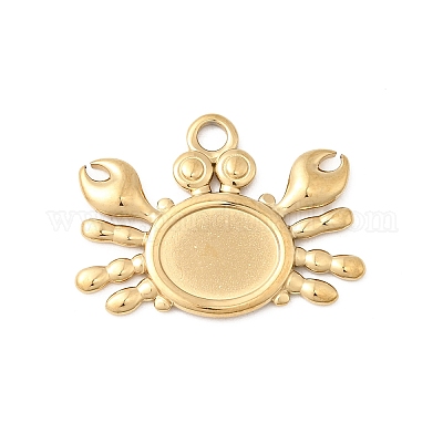 Оправы для подвесок из нержавеющей стали 304 в виде кабошонов STAS-B113-09G-01-1