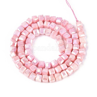 Антикоррозийные гальванические стеклянные бусины GLAA-T025-4mm-10I-1