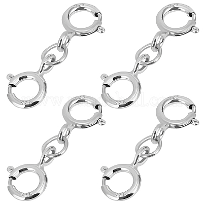 8 шт. 925 двойных пружинных кольца из стерлингового серебра STER-BBC0007-52-1