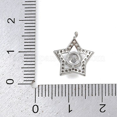 Латунные микро проложить кубического циркония подвески KK-S339-03P-1