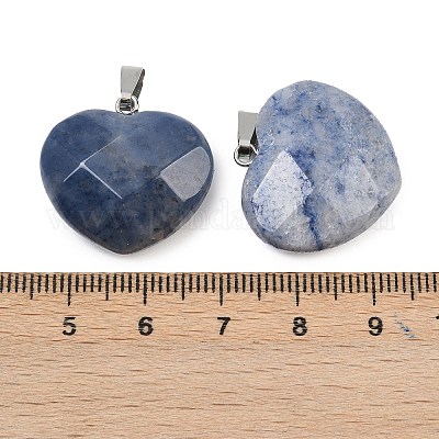 Подвески из натурального голубого авантюрина (окрашенного и нагретого) G-A281-02P-07-1