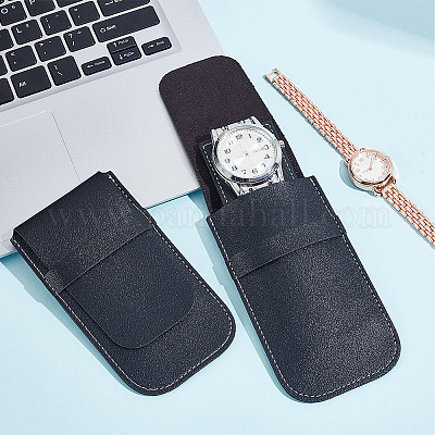 2 шт. прямоугольный чехол для хранения часов из искусственной кожи AJEW-GO0001-85D-1