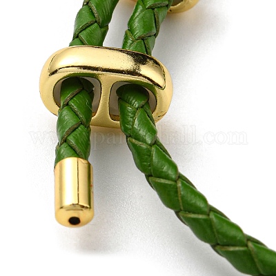 Кожаные браслеты плетеного шнура BJEW-G675-06G-09-1