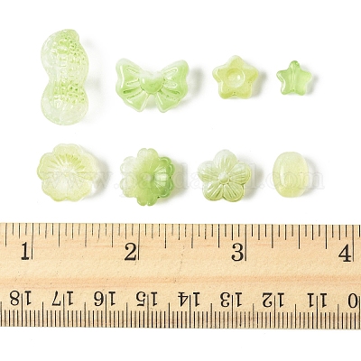 120шт 8 стиля прозрачные стеклянные бусины DGLA-FS0001-17-1