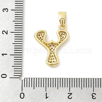 Латунные микро проложить кубического циркония подвески ZIRC-C012-01G-25-1