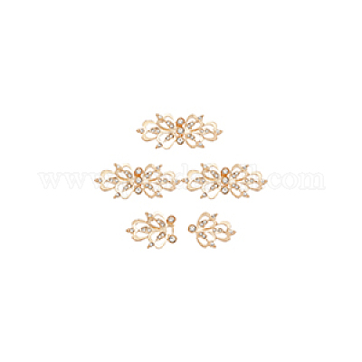 4 шт. застежки-застежки со стразами из цинкового сплава FIND-FG0003-45A-1