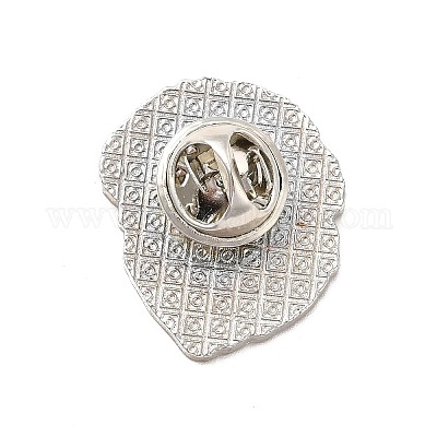 Эмалированная булавка с латунными защелками-бабочками JEWB-A006-06A-1