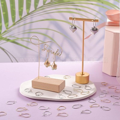 100 шт. 4 цвета фурнитура для сережек-колец из нержавеющей стали 304 STAS-SC0005-24-1