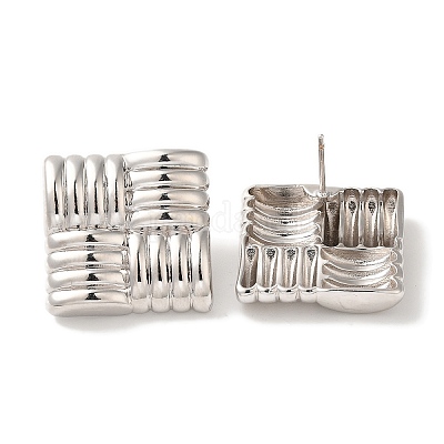 Серьги-гвоздики из латуни с эмалью и покрытием стойки EJEW-B062-10P-1