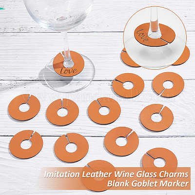 Подвески для бокалов из искусственной кожи AJEW-WH0513-74-1