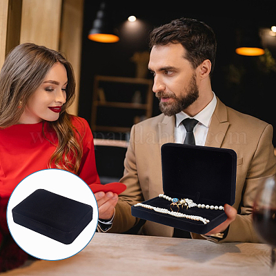 Бархатная подарочная коробка для хранения ювелирного набора CON-WH0104-10B-1