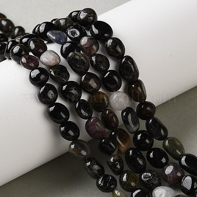 Натуральный турмалин бисер нитей&nbsp;G-C268-A02-8x10mm-1